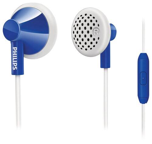 Front Standard. Philips - Earbud Headphones - Dark Blue.