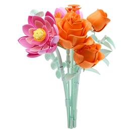 Contixo - BK10 Flower Bouquet Building Set, 360-Piece Botanical Brick Kit with Adjustable Stems for Kids & Adults Ages 8+ - Orange