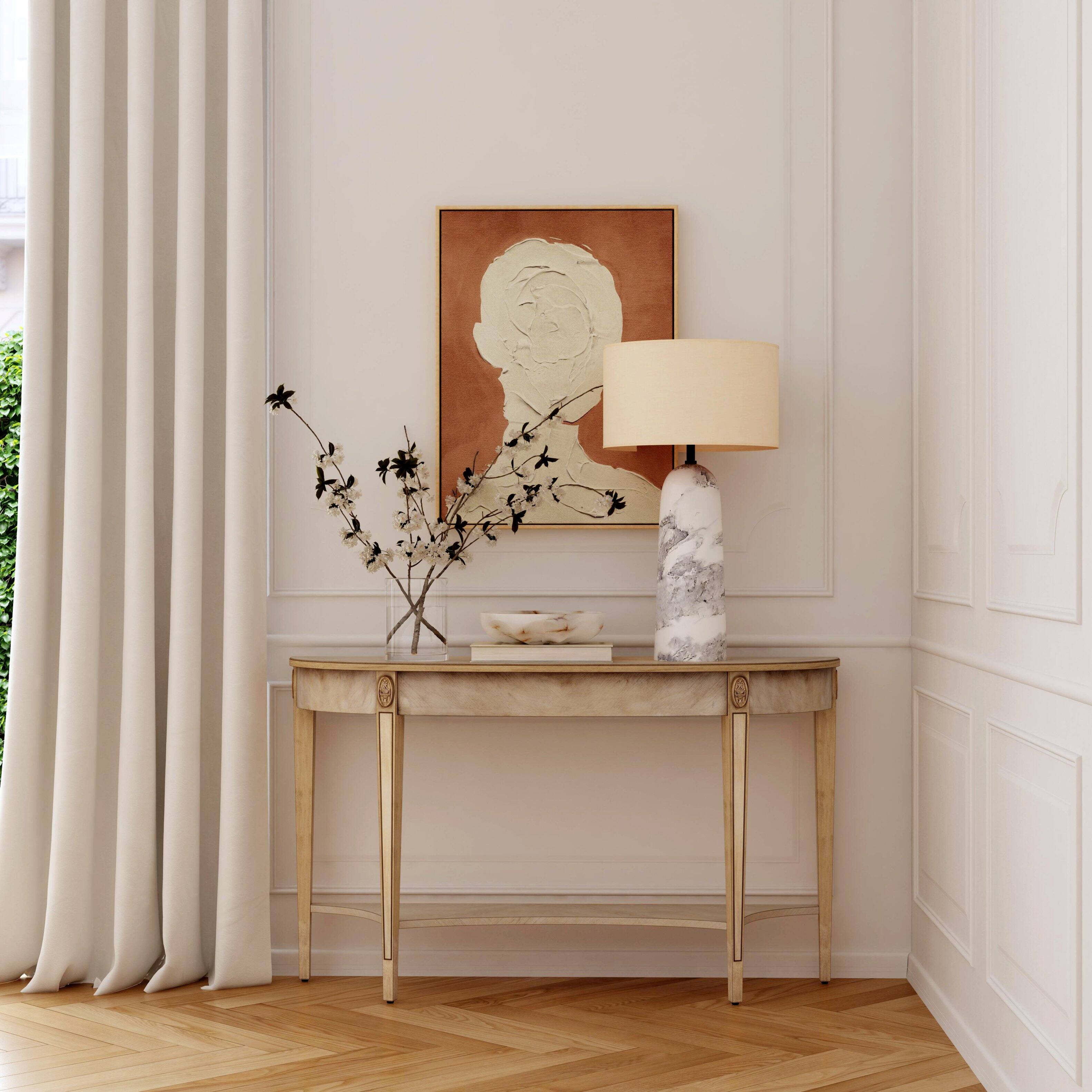 Alt View 6. Butler Specialty - Astor 54"W Demilune Console Table - Tan/Beige.