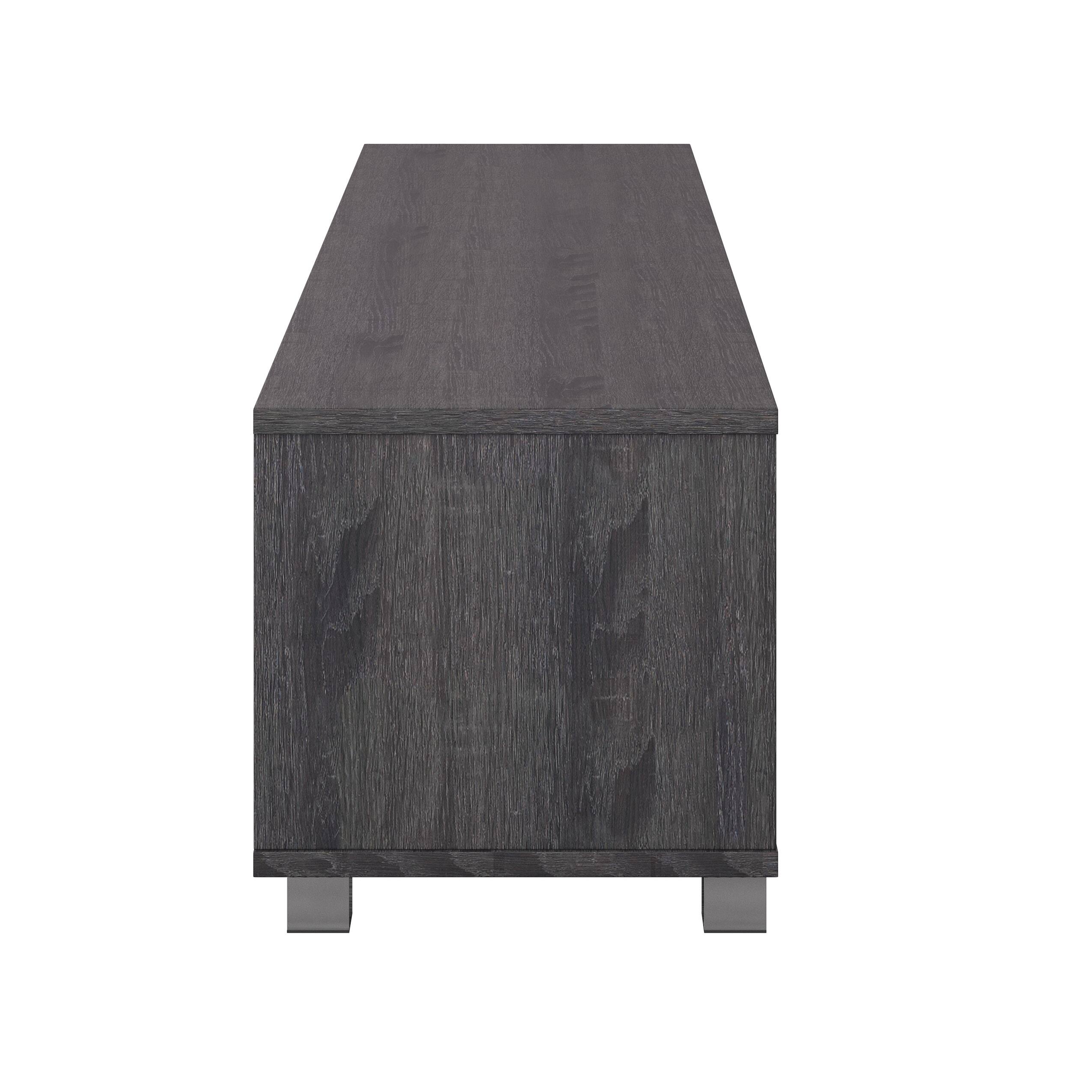 Alt View 1. CorLiving - Hollywood Collection TV Stand with Open and Closed Cabinets for Most TVs up to 85" - Dark Gray.