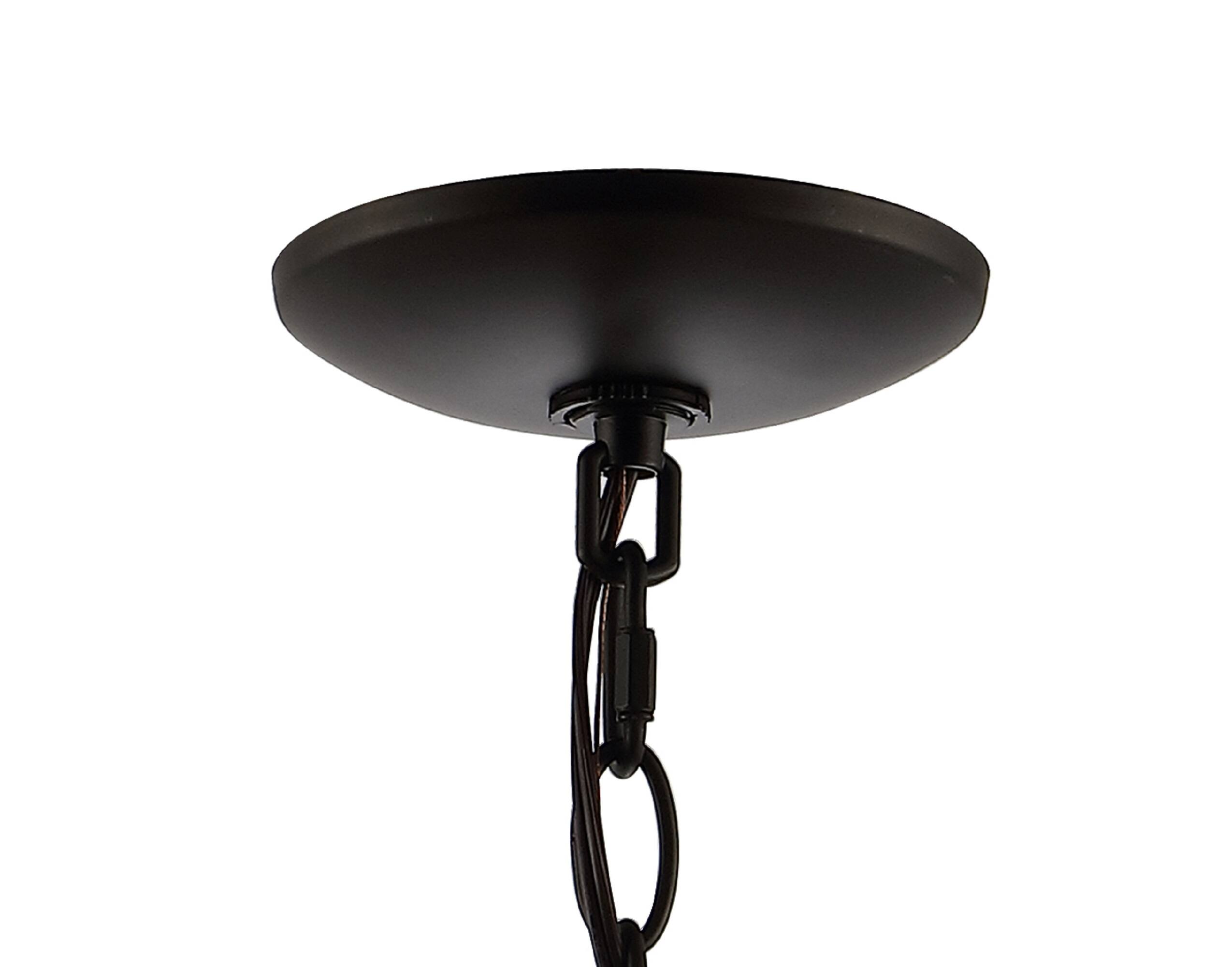 Alt View 5. Jonathan Y - Coronet 20" 3-Light Iron/Seeded Glass Rustic Farmhouse LED Chandelier, Oil Rubbed Bronze - Oil Rubbed Bronze.