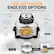 ONE AIR FRYER, ENDLESS OPTIONS
Frying, roasting, toasting, baking, and more!
- Temperature Control
- Glass Lid With Tight Seal
- Lid Handle
- Heat Indicator
- Power Light
- Timer
- Mesh Basket
- Tray Tongs
- Two Cooking Racks
- Stainless Steel Extension
- Recipe Book