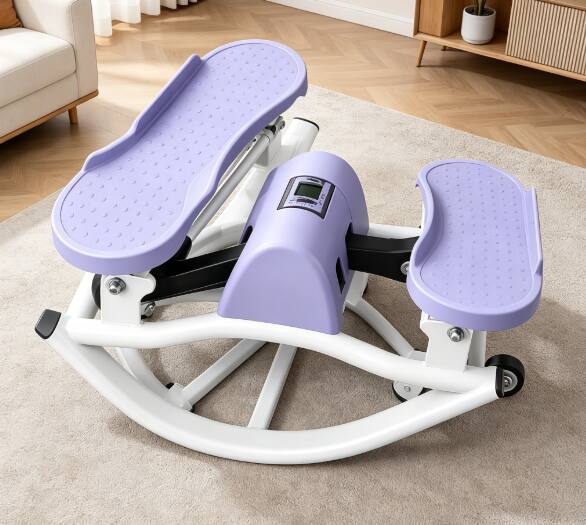 Left. Anysun - Swing Stepper Machine - Home Aerobic Fitness, Targets Waist & Legs, Foldable, Quiet, for Whole Family - Purple.