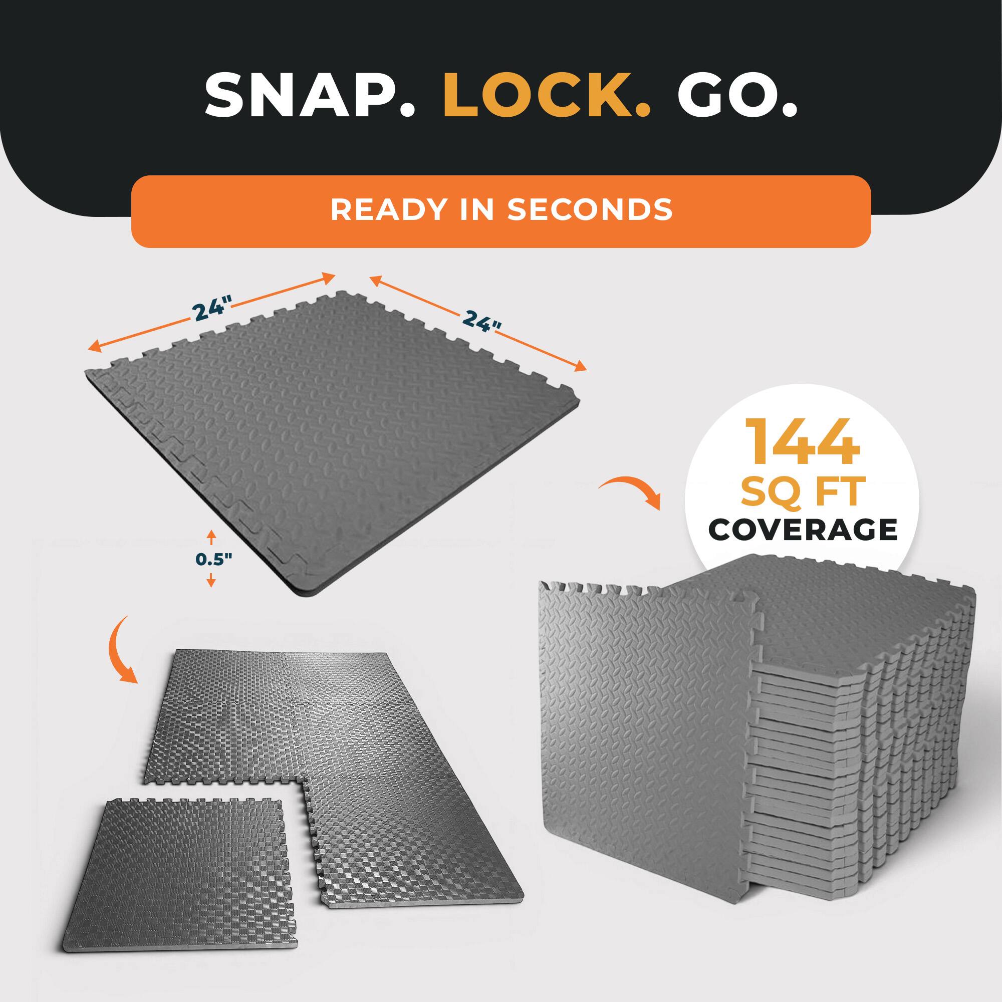 SNAP. LOCK. GO.

READY IN SECONDS

24"
24"
0.5"

144 SQ FT COVERAGE