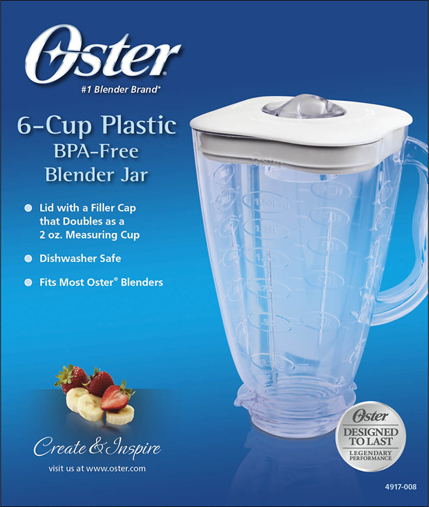 Best Buy: Oster 6-Cup Replacement Plastic Jar for Most Osterizer Blenders  White 4917