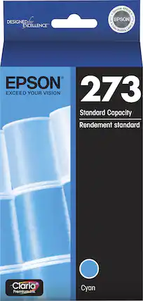 Front. Epson - 273 Ink Cartridge - Cyan.