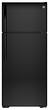 GE - 17.6 Cu. Ft. Frost-Free Top-Freezer Refrigerator - Black - Larger Front
