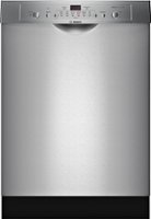 Bosch - 100 Series 24" Front Control Tall Tub Built-In Dishwasher with Stainless-Steel Tub - Stainless steel - Front_Zoom