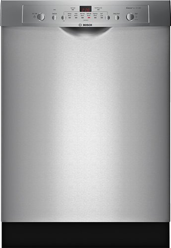 Front Zoom. Bosch - 100 Series 24" Front Control Tall Tub Built-In Dishwasher with Stainless-Steel Tub - Stainless steel.