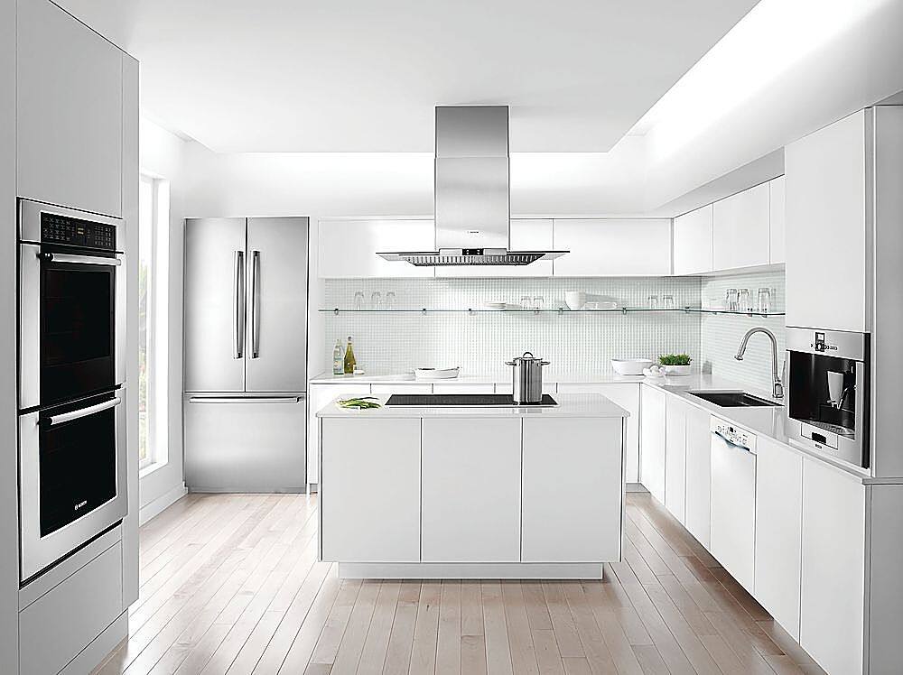 Alt View 19. Bosch - 100 Series 24" Front Control Built-In Hybrid Stainless Steel Tub Dishwasher with PureDry, 50 dBA - White.