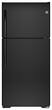 GE - 18.2 Cu. Ft. Frost-Free Top-Freezer Refrigerator - Black - Larger Front