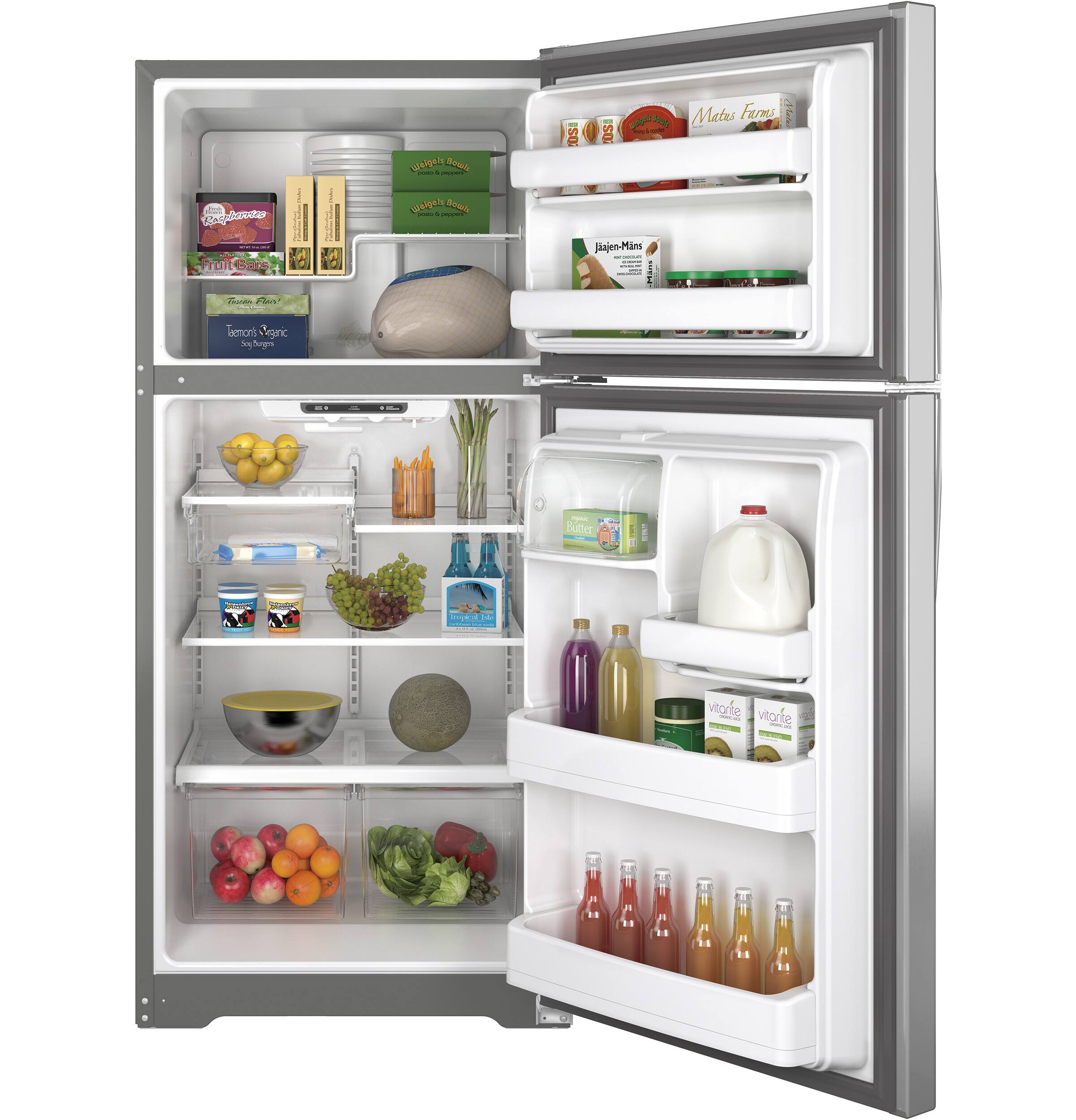 18.2 cu ft refrigerator stainless steel
