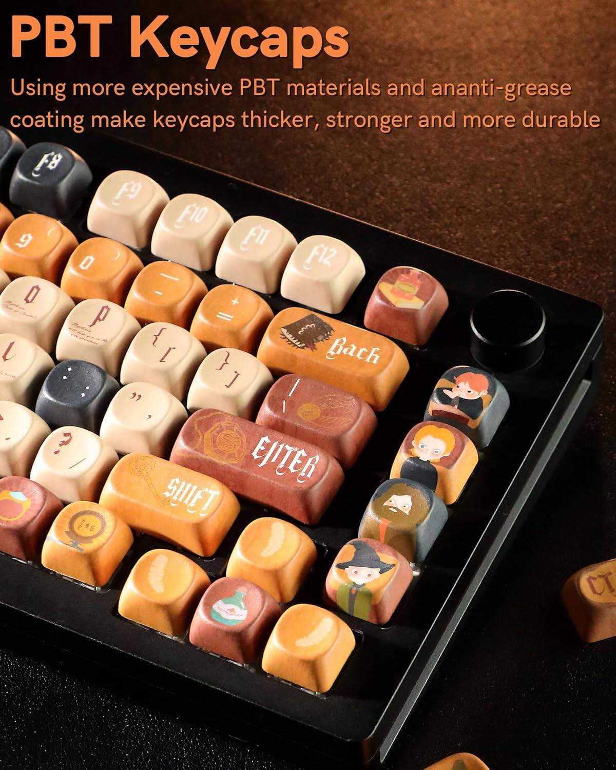 PBT Keycaps

Using more expensive PBT materials and an anti-grease coating make keycaps thicker, stronger and more durable

F8  F9  F10  F11  F12  0  I  0  -  +  P  {  }  Bach  "  2  /  EJITER  SHIFT  e6  CT