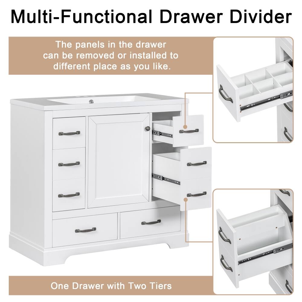 Multi-Functional Drawer Divider

The panels in the drawer can be removed or installed to different places as you like.

One Drawer with Two Tiers
