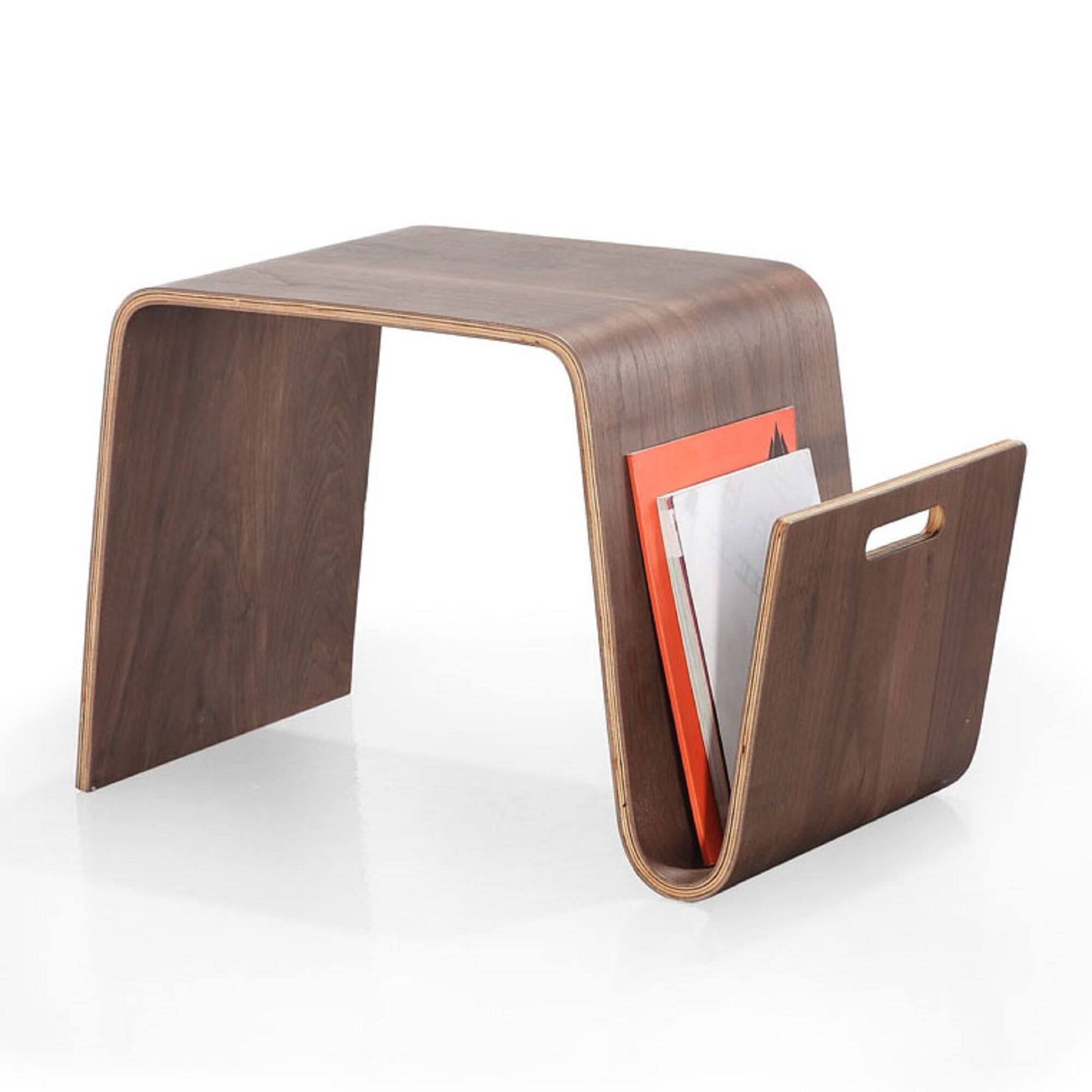 Back. Manhattan Comfort - Brookside Mid-Century Modern End Table - Walnut.