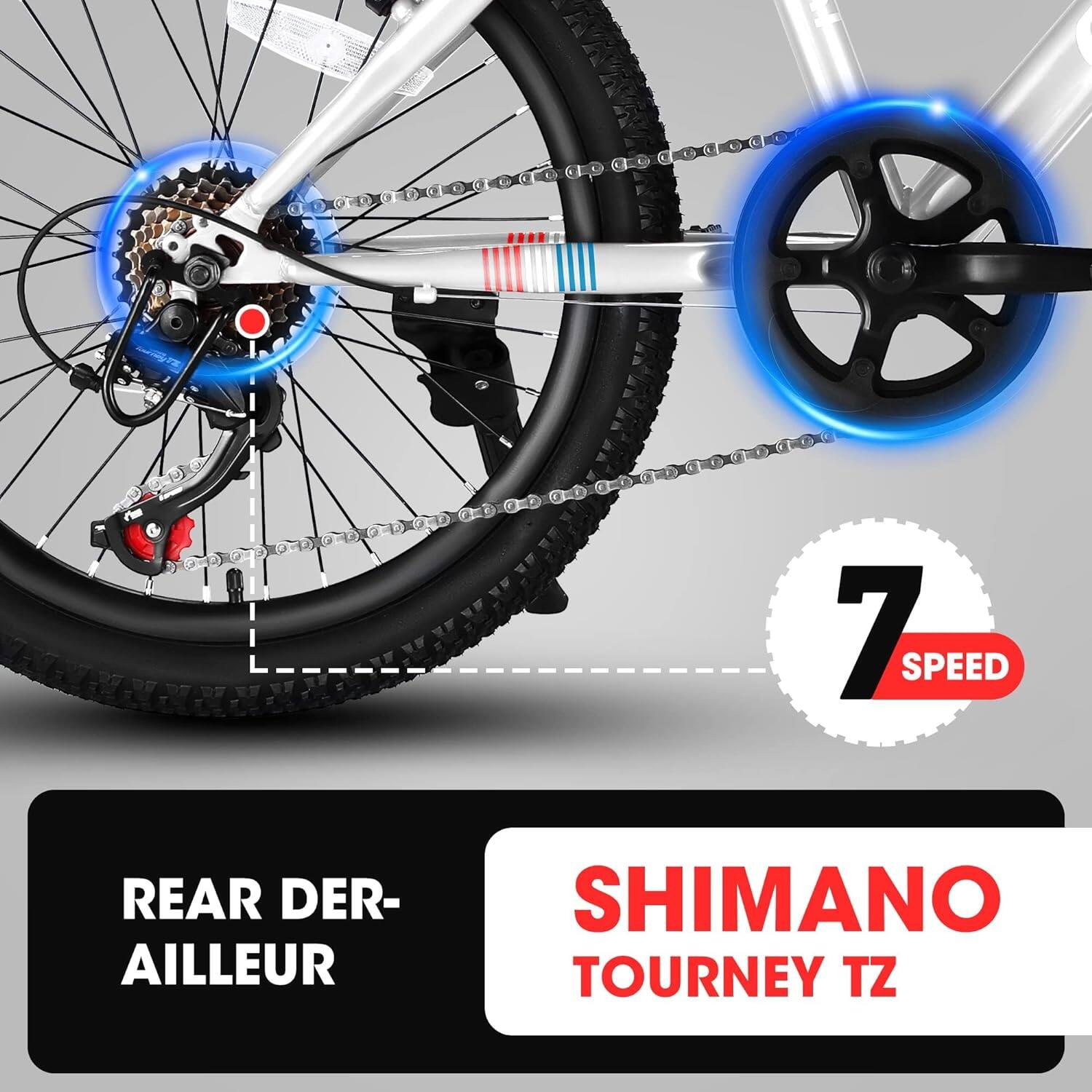 7 SPEED  
REAR DERAILLEUR  
SHIMANO TOURNEY TZ