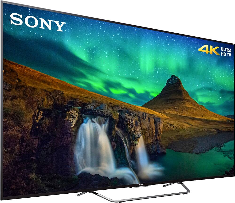 Angle. Sony - 75" Class (74.5" Diag.) - LED - 2160p - Smart - 3D - 4K Ultra HD TV - Black.