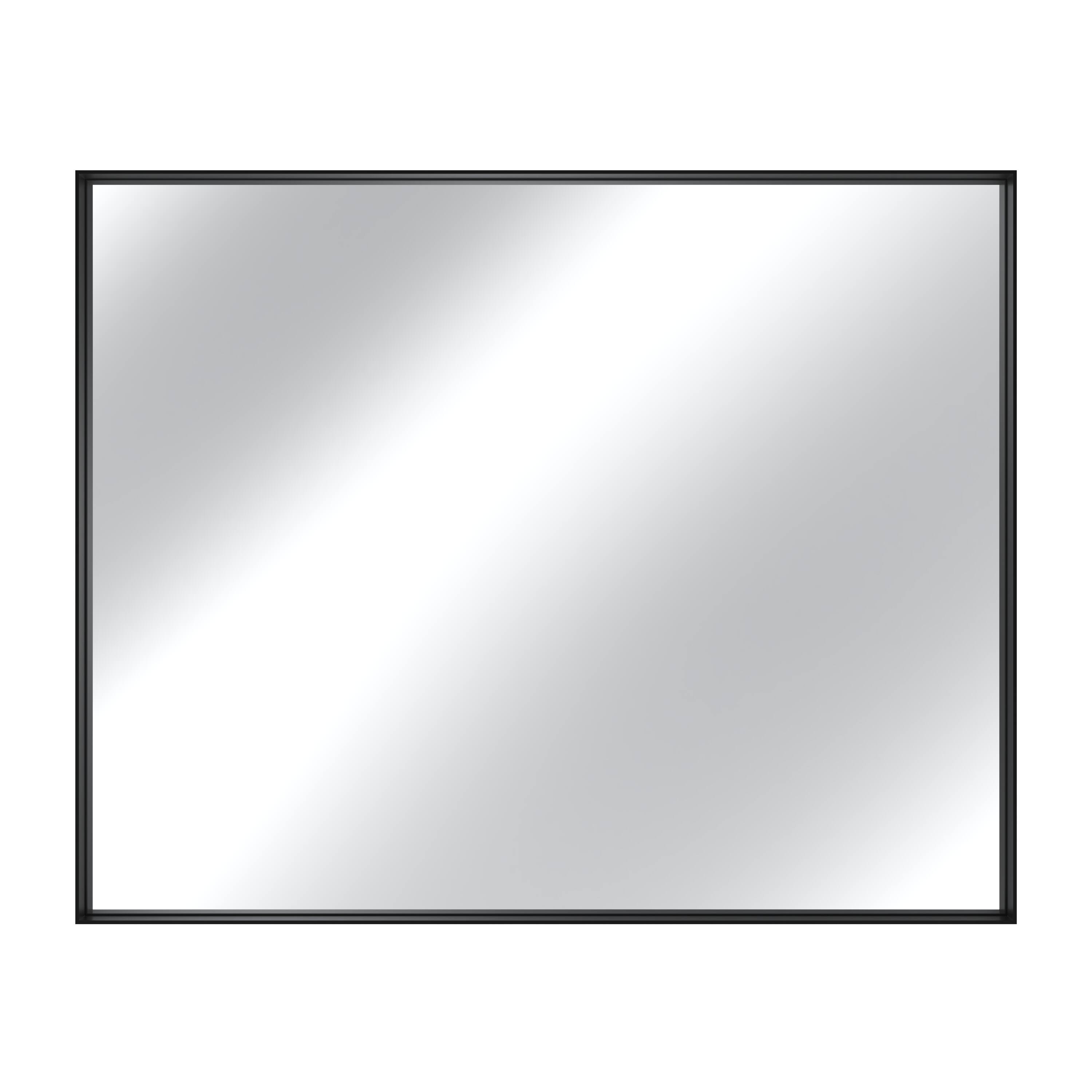 Boyel Living - 32 x 40 in Rectangle Square Right-Angle Mirror with Matte Black Aluminum Frame