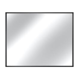 Boyel Living - 32 x 40 in Rectangle Square Right-Angle Mirror with Matte Black Aluminum Frame
