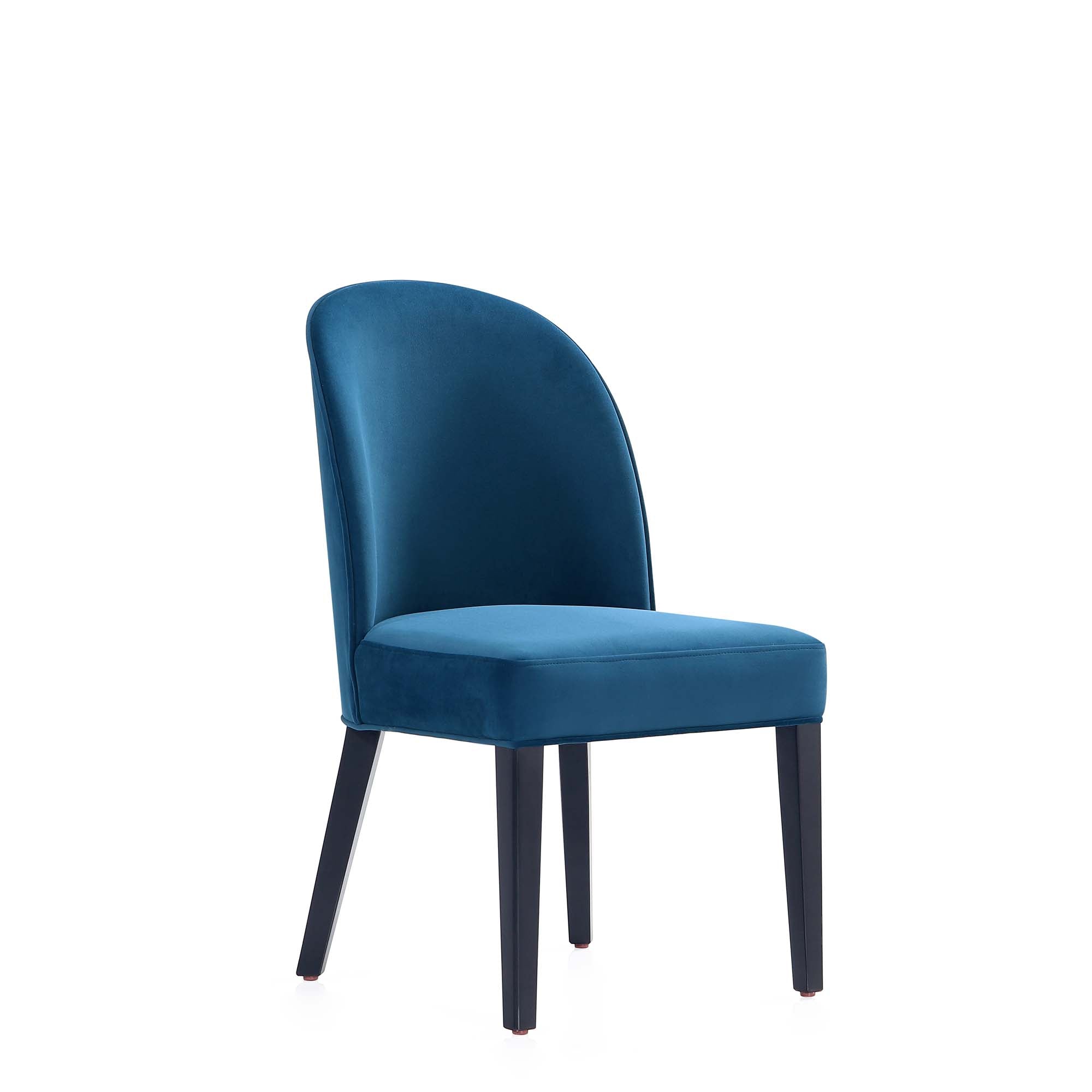 Alt View 7. Manhattan Comfort - Hillman Modern Wood Upholstered Dining Chair - Set of 2 - Blue.