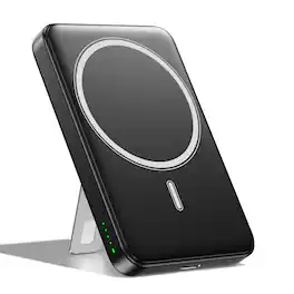 Trigiz - 10000mAh Magnetic Wireless Portable Charger USB C Power Bank with Stand for iPhone - Black