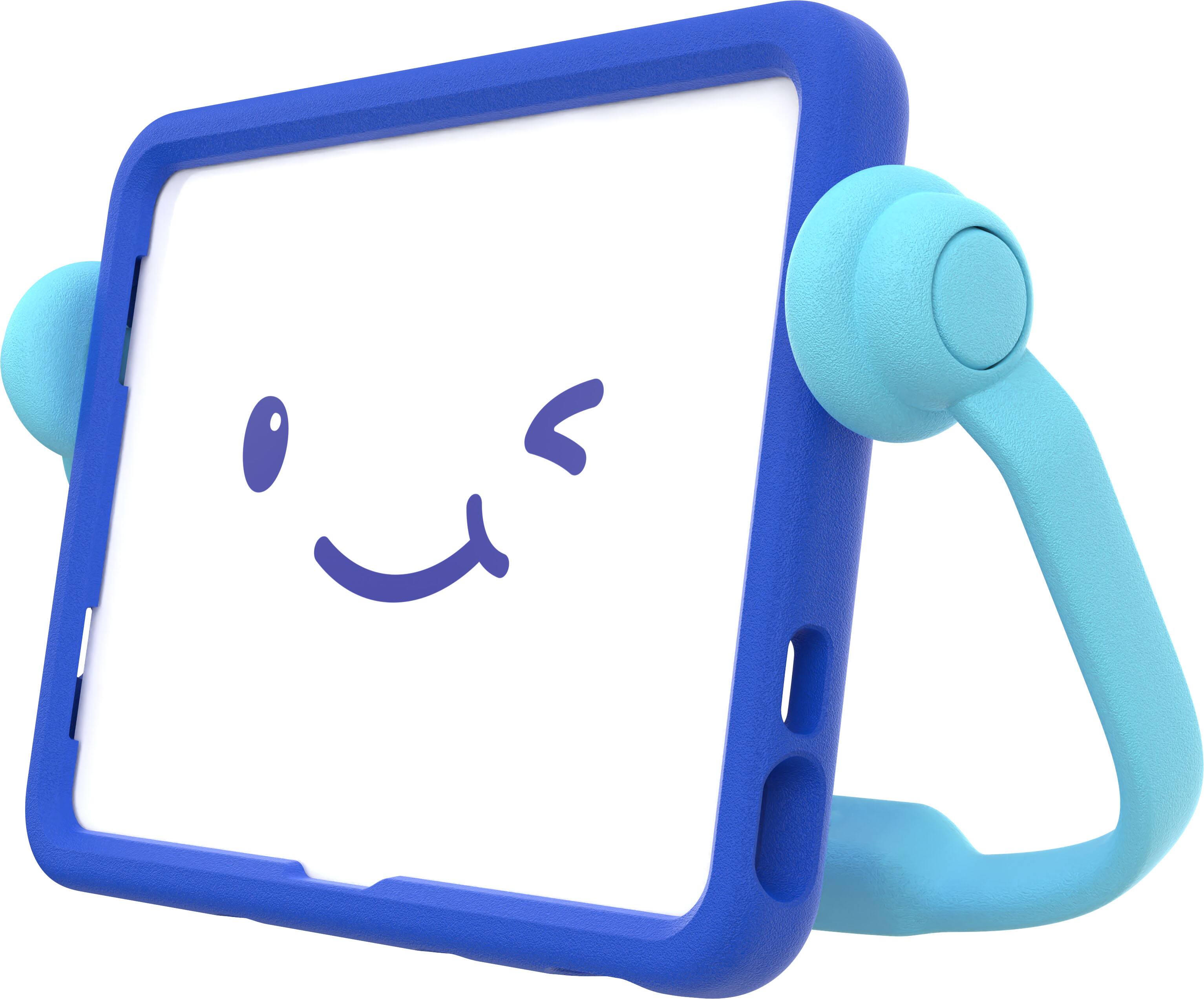 Angle. Speck - E Case for Apple iPad 11"(A16 chip 2025) and iPad 10.9" (10th Generation) - Charge Blue/Brave Blue.