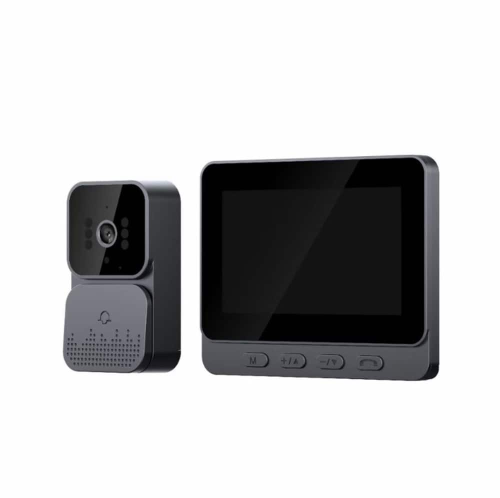 Cluzine - Wireless Video Doorbell with 4.3" IPS Screen, HD Camera, Night Vision for Home