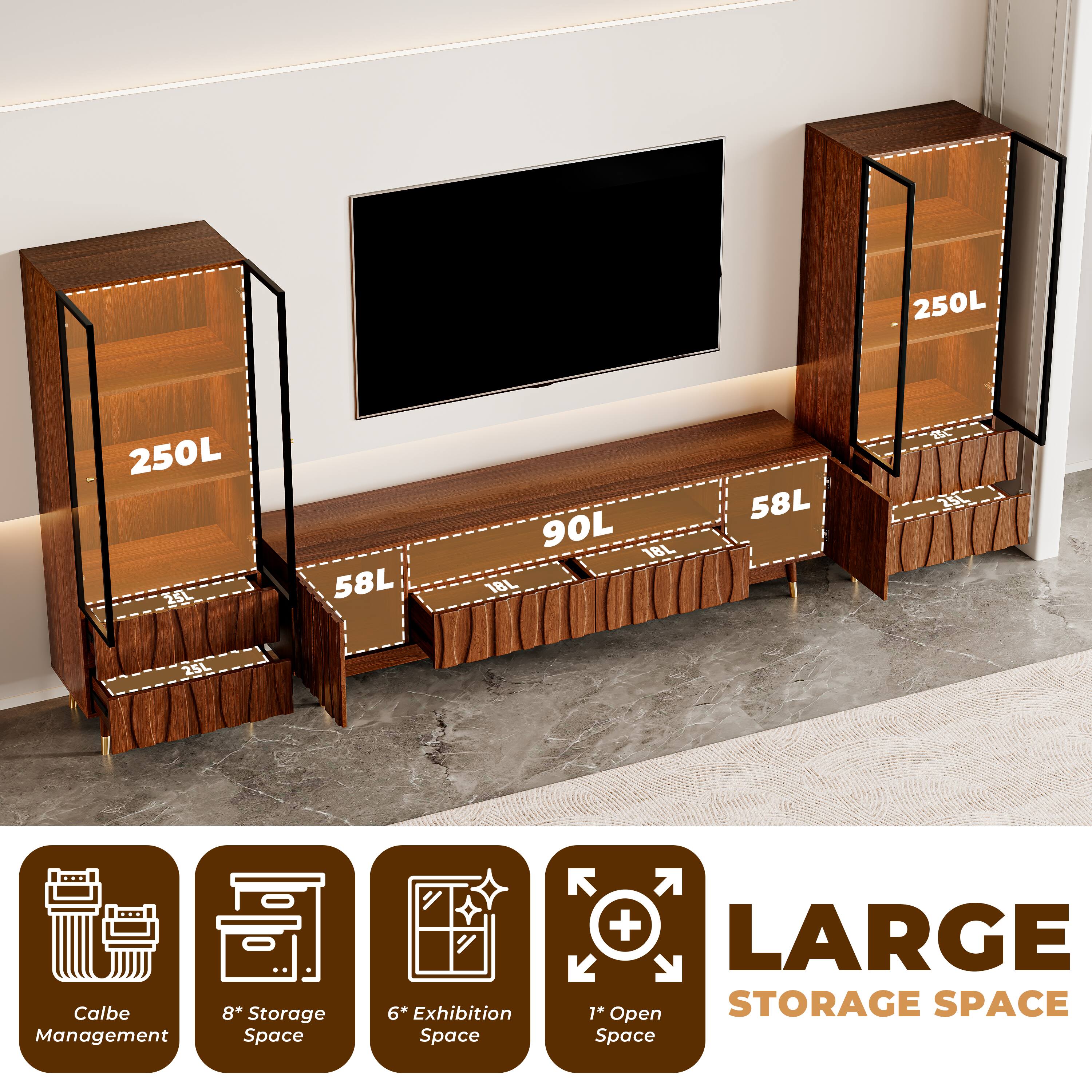 250L 250L 58L 90L 18L 18L 58L 25L

Calbe Management  
8+ Storage Space  
6 Exhibition Space  
1 Open Storage Space  

LARGE STORAGE SPACE