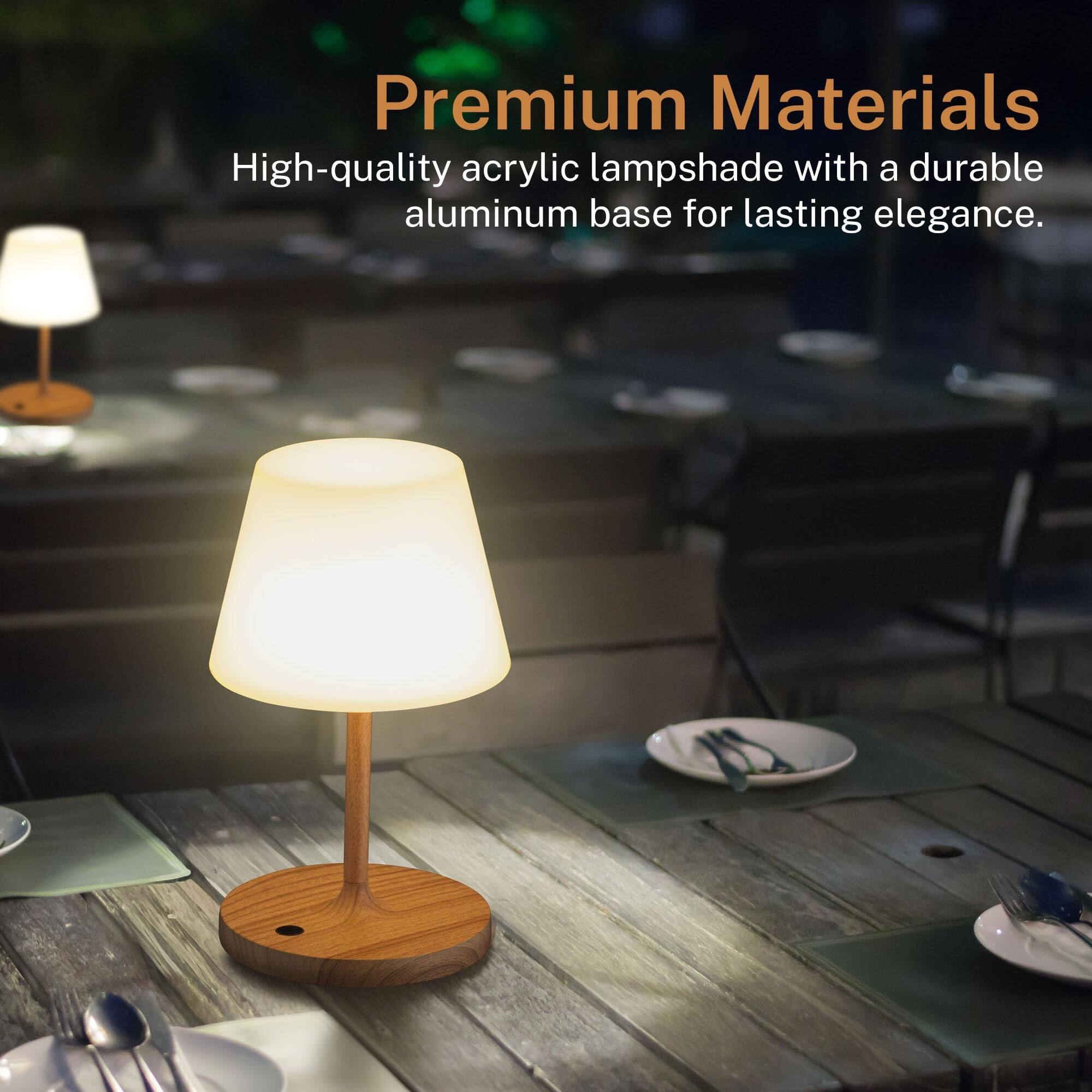 Premium Materials  
High-quality acrylic lampshade with a durable aluminum base for lasting elegance.