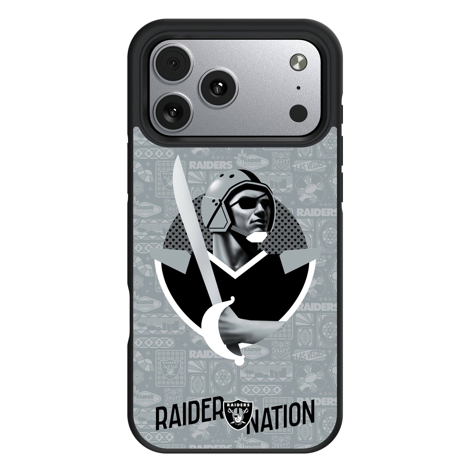 Keyscaper - NFL - Las Vegas Raiders Bump Case with 8.2ft Drop Protection - 15 - Black