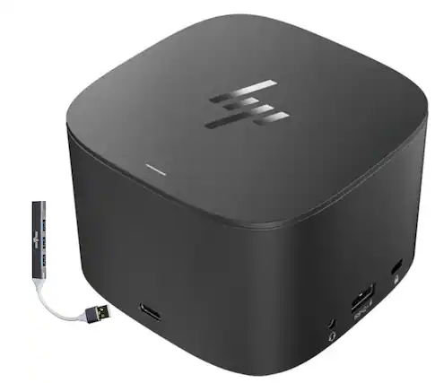 Front. HP - HP Thunderbolt Dock G2 230W 3VL22AV#ABA Bundle with Dockztorm Hub USB-C/USB-A Ports, DisplayPort, VGA & Ethernet - Black.