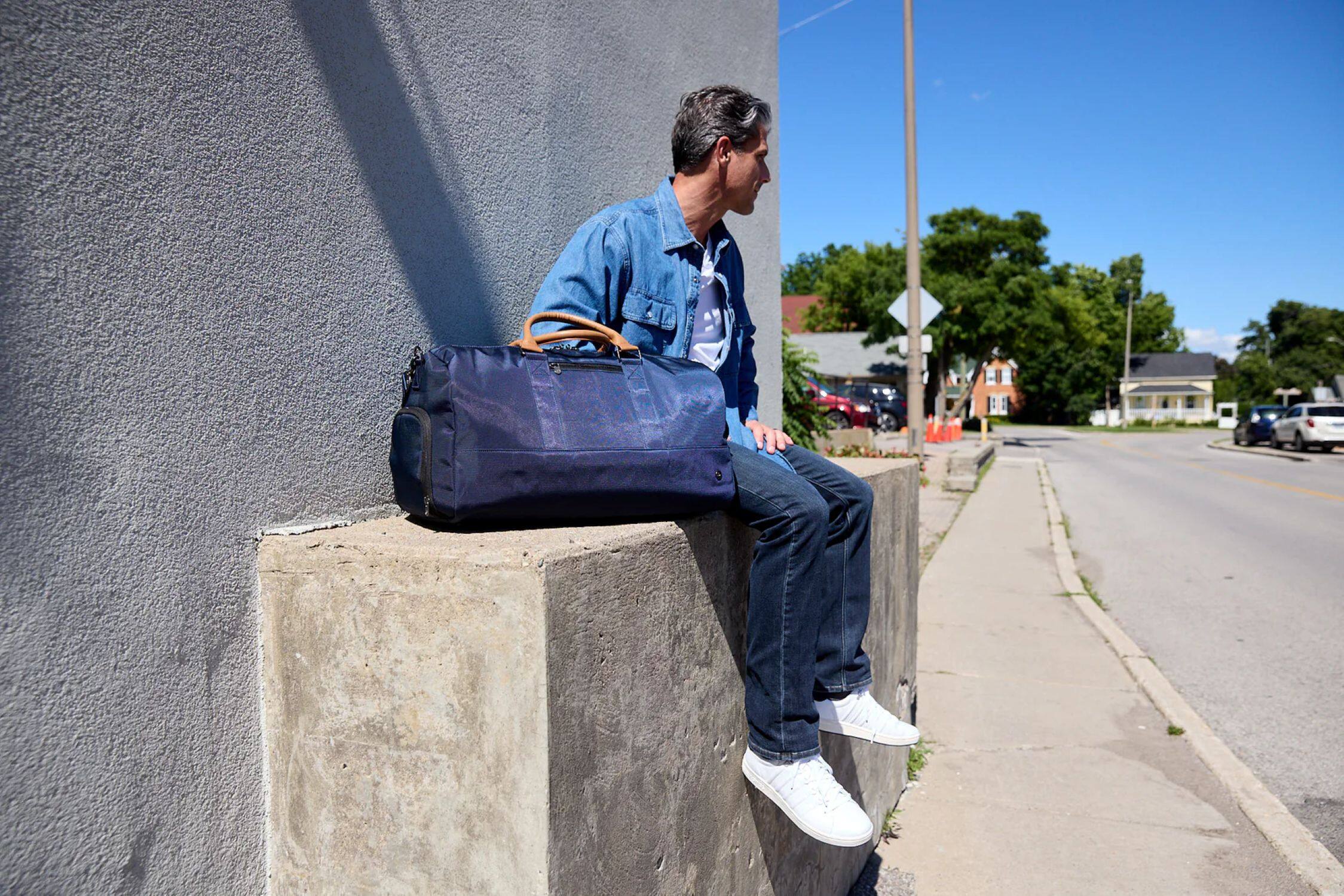 Alt View 5. PKG - District Duffel Bag - Navy.