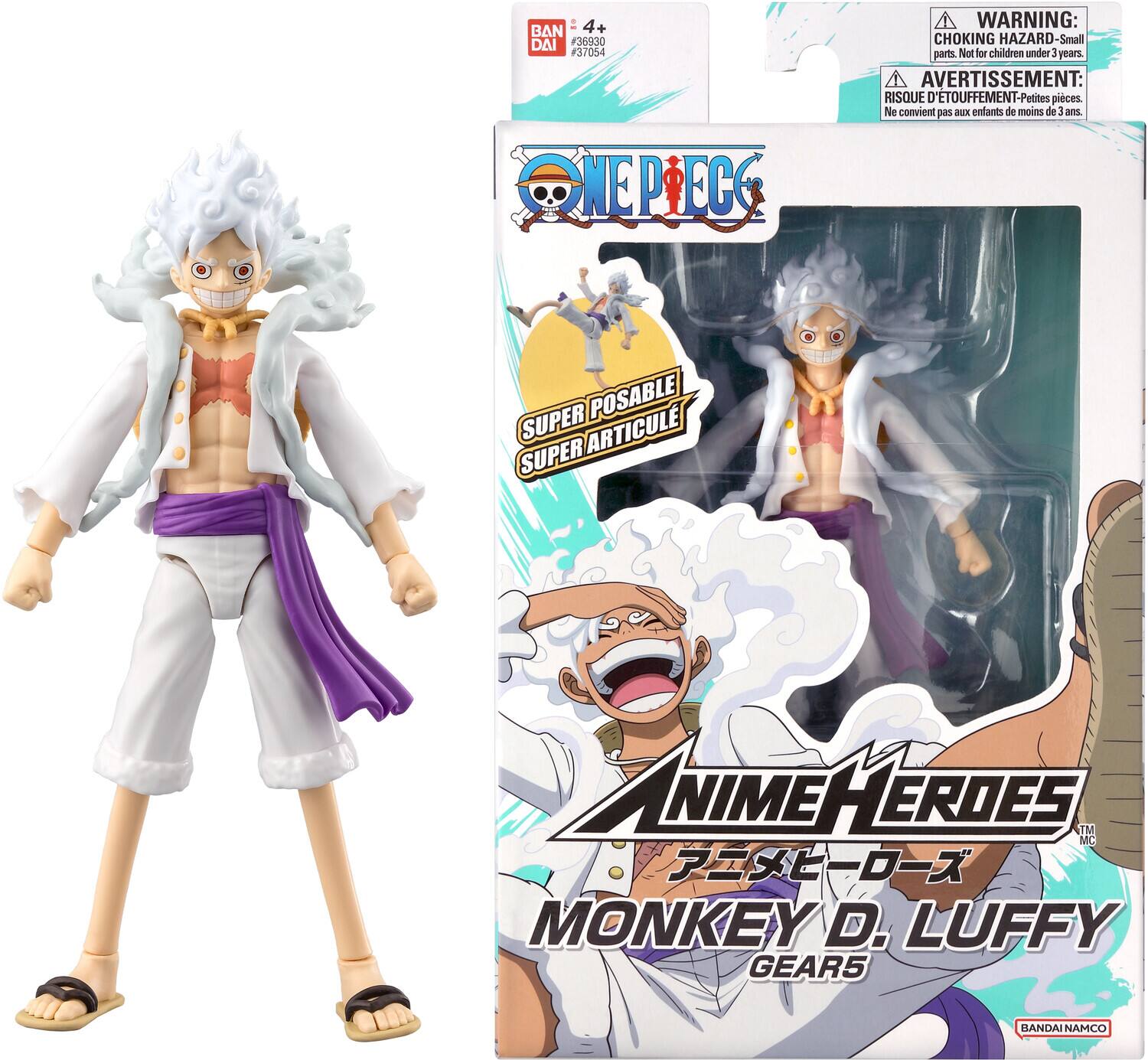 Anime Heroes - One Piece - Luffy Gear 5 6.5" Action Figure - COLLECTIBLES