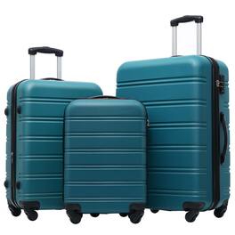 BreeBe - Hardshell Luggage Sets 3 Pcs Spinner Suitcase with TSA Lock Lightweight 20''24''28'' - Antique Blue Green