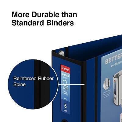 More Durable than Standard Binders

Reinforced Rubber Spine

1270 Sheet Capacity

5 Inch

BETTER
Our Most Durable Binder