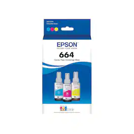 Epson - T664 /Magenta/Yellow Ultra High Yield Ink Cartridge, 3/Pack - Cyan
