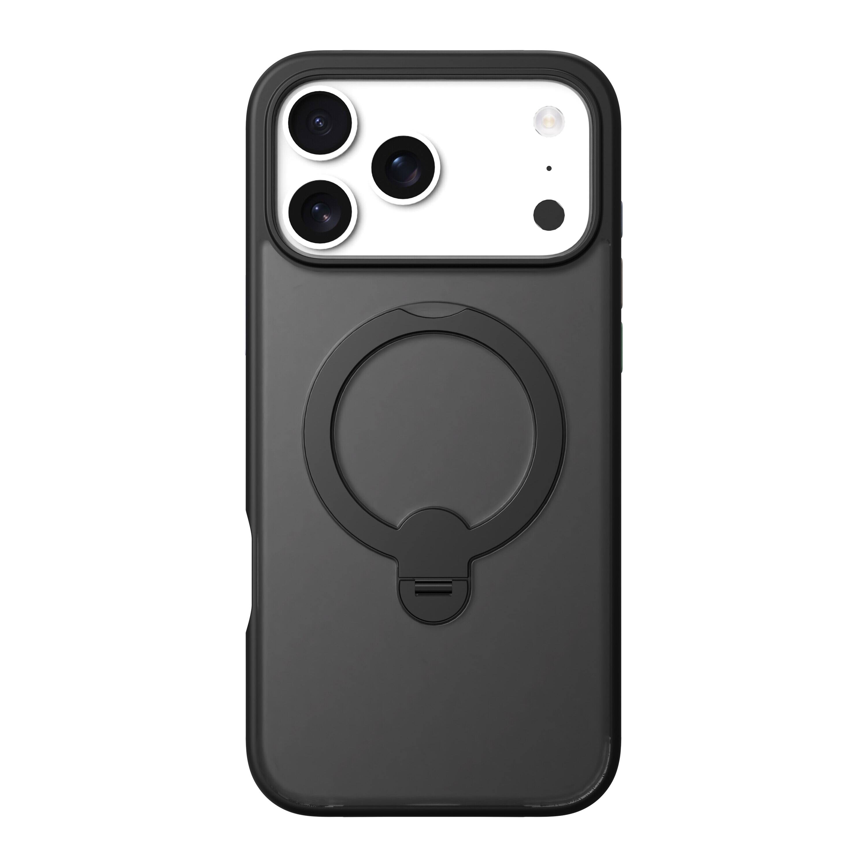Left. AXS - PROShield MagSafe Case with Kickstand for Apple iPhone 17 Pro Max - Smoke.