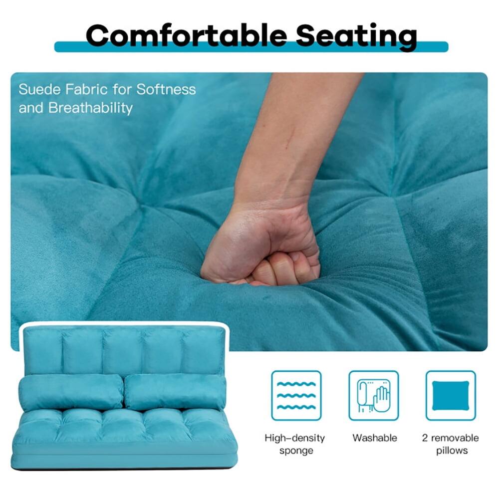 Comfortable Seating

Suede Fabric for Softness and Breathability

- High-density Washable sponge
- 2 removable pillows