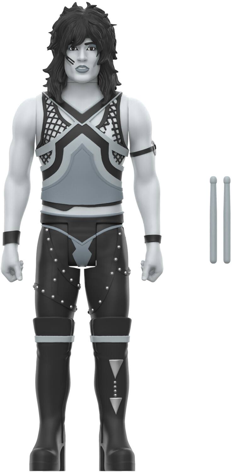 Alt View 3. Super7 - Motley Crue - Super7 - Motley Crue - ReAction Figures Wv2 - Tommy Lee (Shout At The Devil - Black & White) - Multicolor.