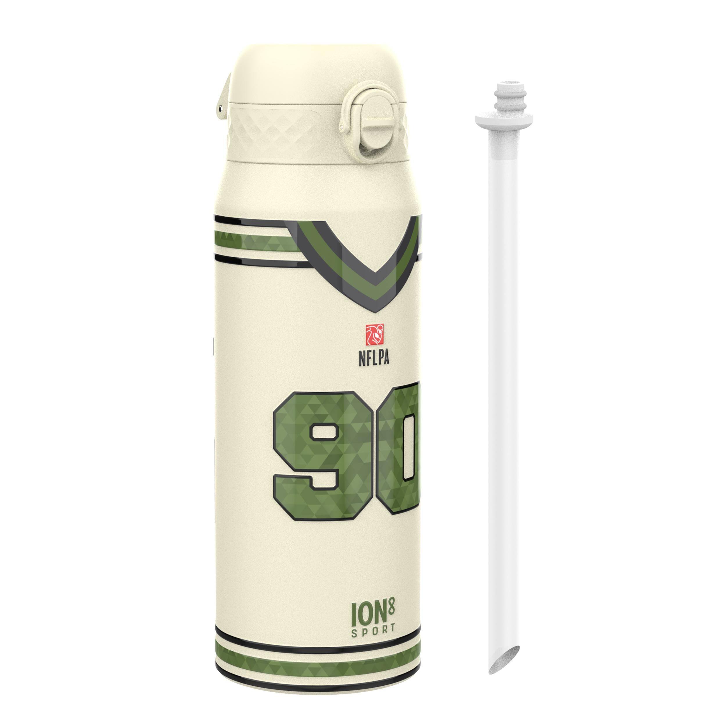 NFL PA ION8 Thermal Steel Water Bottle - Icon Series - TJ Watt - Ivory