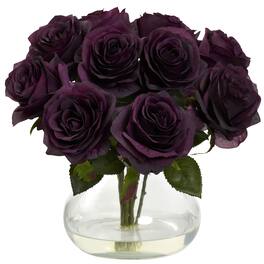 BreeBe - Rose Arrangement w/Vase - Purple Elegance