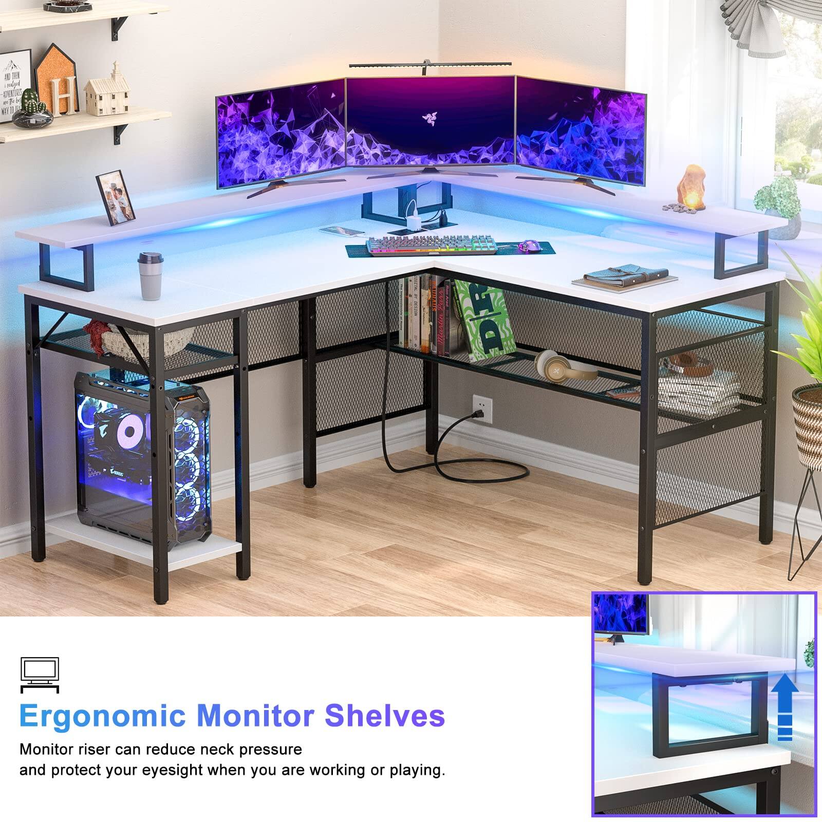 E 20AO 585  
Ergonomic Monitor Shelves  
Monitor riser can reduce neck pressure and protect your eyesight when you are working or playing.
