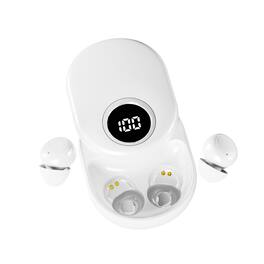 PRIMEPLUS - SK19 Mini Wireless Earbuds with 360° Rotating Slide Cover, V6.0 Bluetooth 5.3 Sleep Earphones, 6mm Supermagnetic Dynamic - White