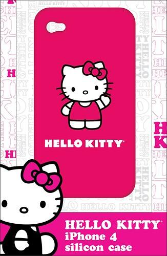 Front Standard. Hello Kitty - Gel Case for Apple® iPhone® 4 - Red.