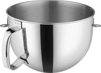 KitchenAid 6 Quart Bowl-Lift Polished Stainless Steel Bowl with Comfortable Handle - KN2B6PEH - Stainless-Steel - Front_Zoom