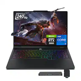 Lenovo - Legion Pro 5 16" WQXGA Gaming Laptop,Intel i7-14650HX,GeForce RTX 5060,16GB RAM,1TB SSD+1TB Dock Set,Win 11 - Black