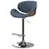 Angle. Simpli Home - Marana Bentwood Adjustable Swivel Bar Stool - Distressed Blue.