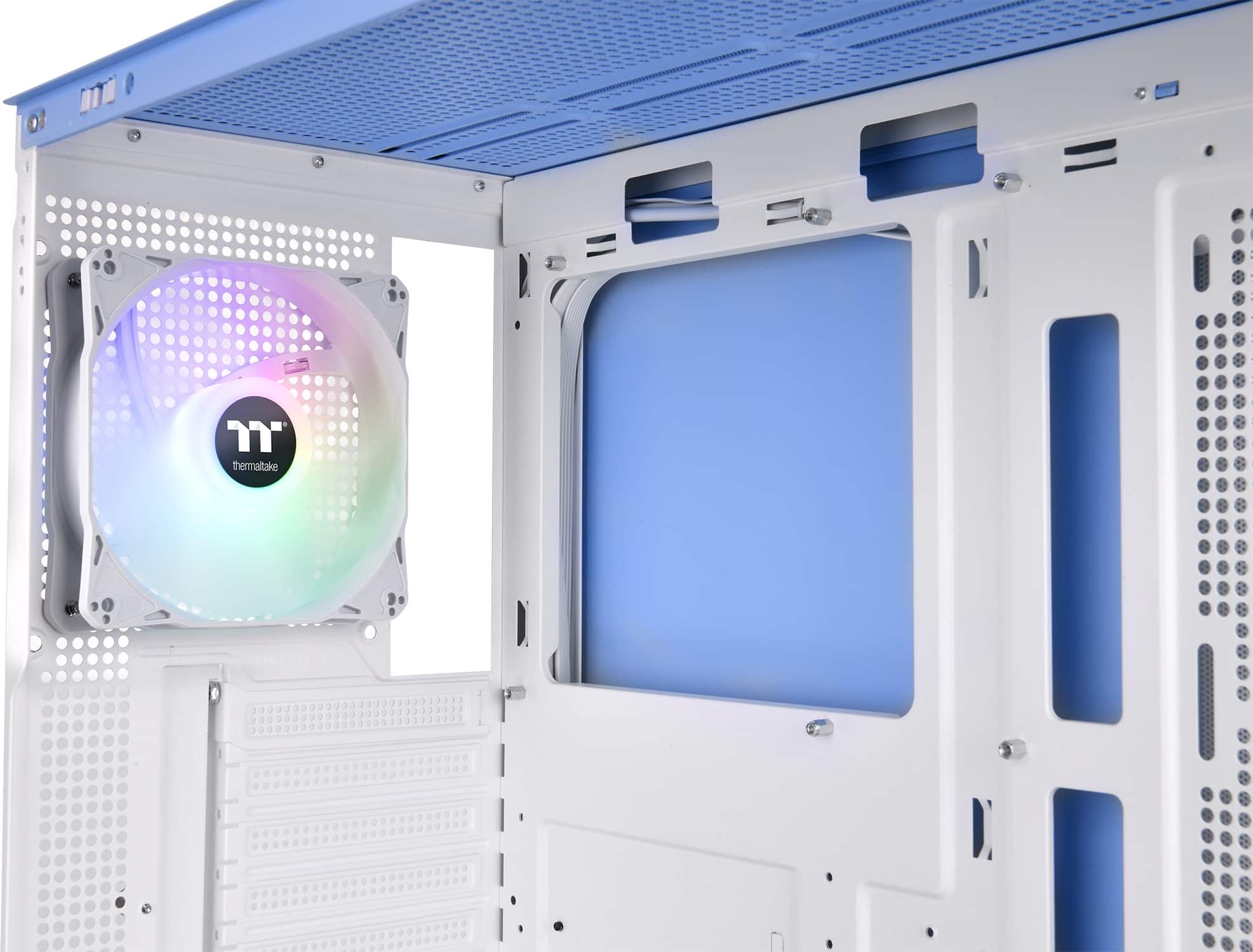 Alt View 22. Thermaltake - View 270 Plus TG ARGB Mid Tower E-ATX PC Case - Hydrangea Blue.