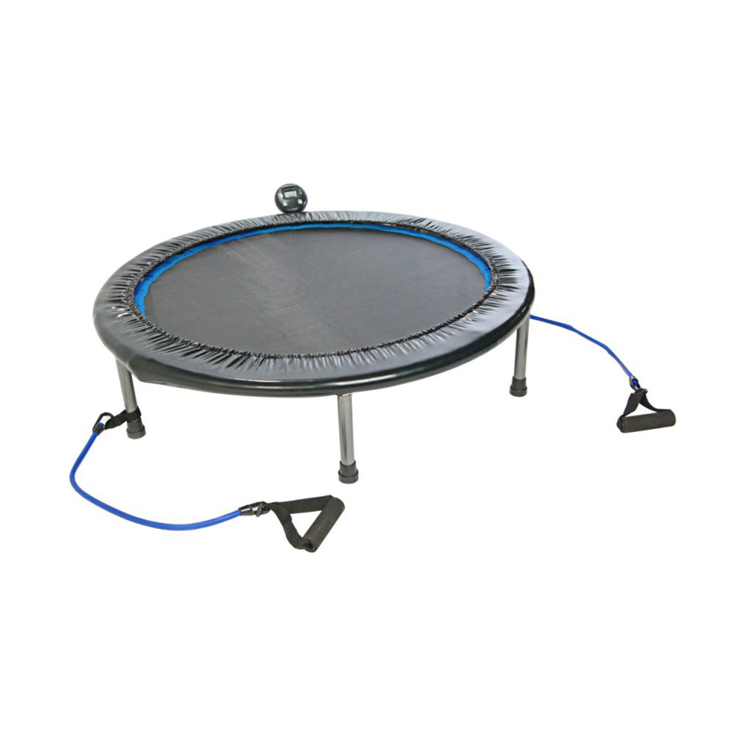 Front. Stamina Products - Stamina Products 35-1632 38 Inch Intone Plus  Rebounder with Resistance Bands - 38-Black.