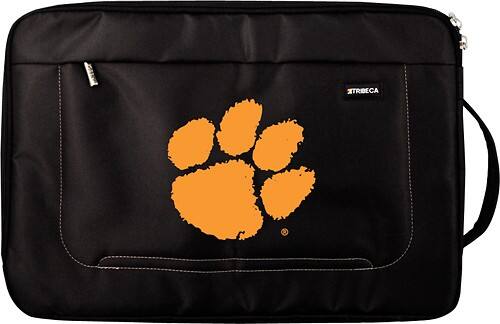 Front Standard. Tribeca - Clemson Laptop Sleeve - Black.